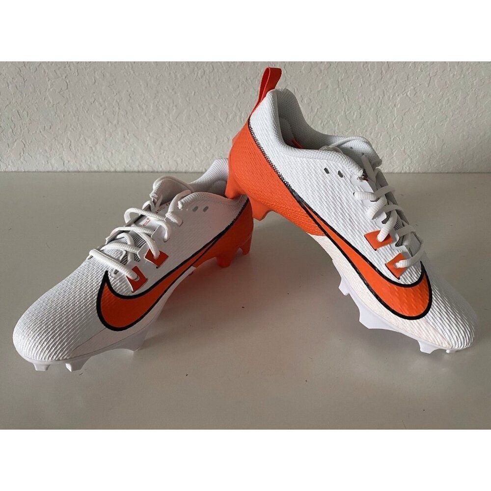Nike Vapor Edge Speed 360‎ 2 White Orange Football Cleats FQ4045-100 Men’s 8.5
